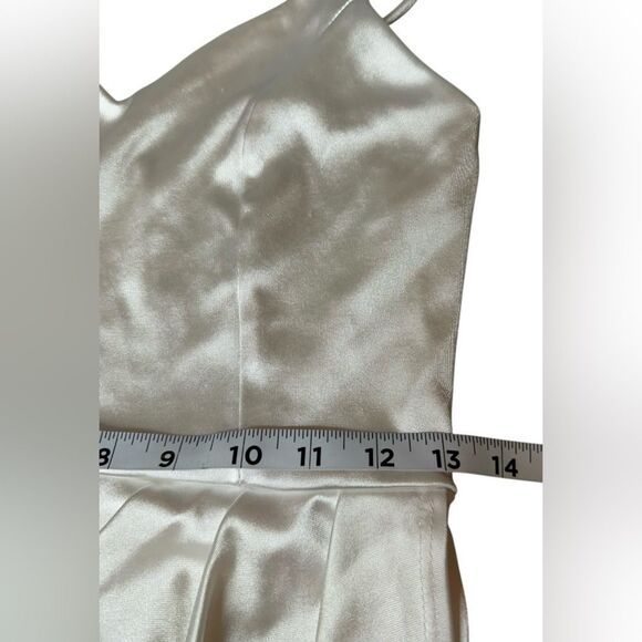 Lulus Forever Your Girl White Satin Bodycon Dress. Size Small - Picture 7 of 10